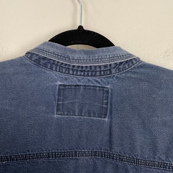 Vintage Quicksilver Mens Large Salt Water Denim Long Sleeve Button Up Shirt - Picture 8 of 9